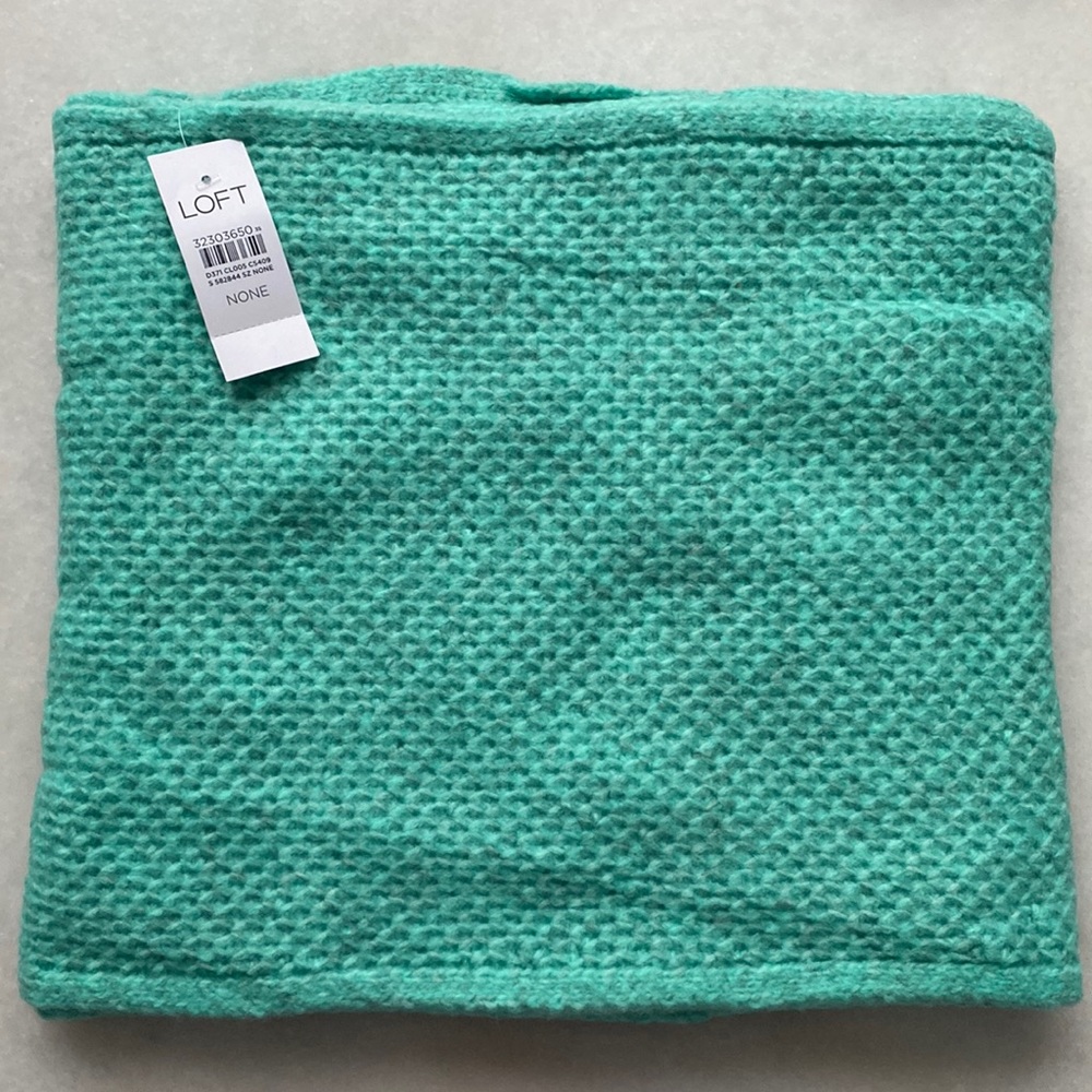 Brand New LOFT Stitchy Scarf in Vivid Mint - Women’s